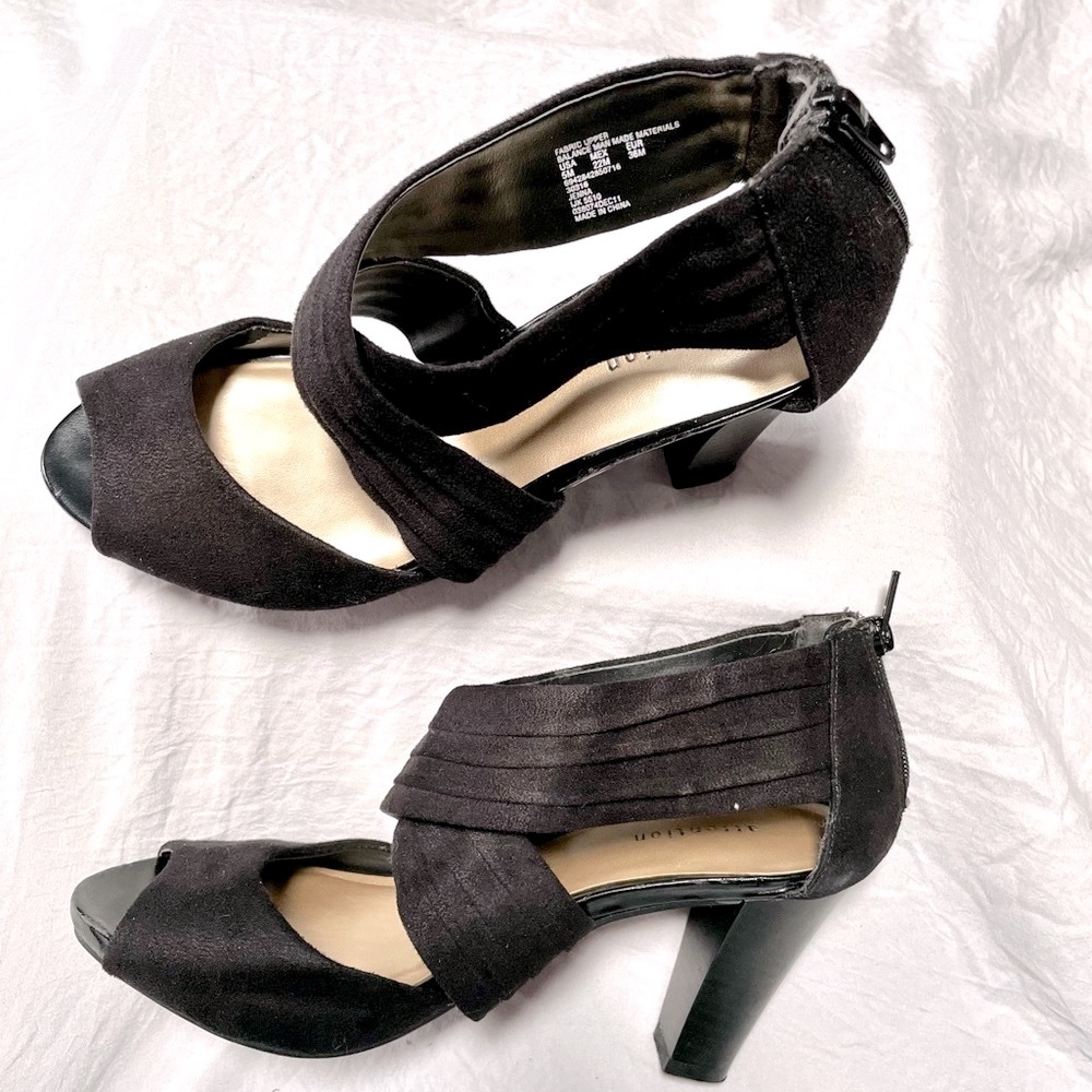 ATTENTION women’s heeled sandals (jenna) black size5 NWOT - Picture 3 of 13